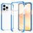 Mobigear Full Bumper iPhone 14 Pro Hülle Hardcase Backcover Stoßfest - Transparent / Blau