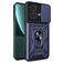 Mobigear Armor Ring Cam Slide Motorola Edge 40 Neo Hülle Hardcase Backcover Stoßfest mit Ringhalter und Kamera Slider - Blau