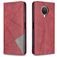 Mobigear Rhombus Slim Nokia G10 Hülle Klapphülle - Rot