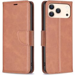 Mobigear Excellent iPhone 18 Pro Hülle Klapphülle Geldbörse - Braun