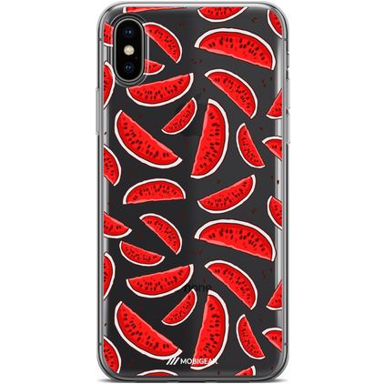 Mobigear Design iPhone XS Max Hülle Flexibles TPU Backcover - Wassermelone