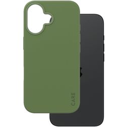 CARE by PanzerGlass Fashionable iPhone 16 Silikon MagSafe Hülle Backcover - Grün