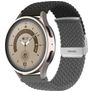 Mobigear Braided Dual Nylon Smartwatch Armband Klappschließe - 20-mm-Universalanschluss - Schwarz / Grau
