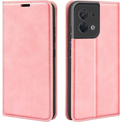 Mobigear Retro Slim OPPO Reno 8 5G Klapphülle Portemonnaie - Pink