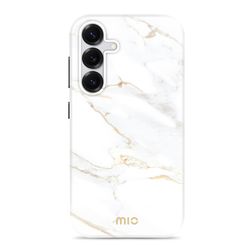 MIO Samsung Galaxy S25 MagSafe Hülle Hardcase Backcover - White Marble