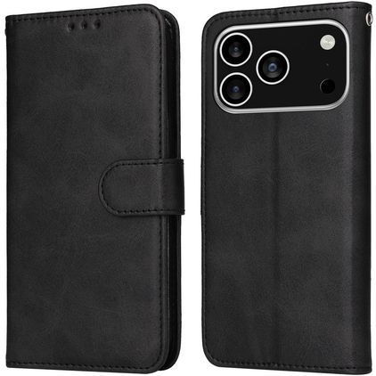 Mobigear Wallet iPhone 17 Pro Hülle Klapphülle Geldbörse - Schwarz