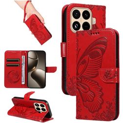 Mobigear Butterfly Xiaomi 15T Pro Hülle Klapphülle Geldbörse - Rot