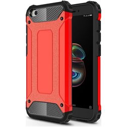 Mobigear Outdoor Xiaomi Redmi Go Hülle Hardcase Backcover Stoßfest - Rot