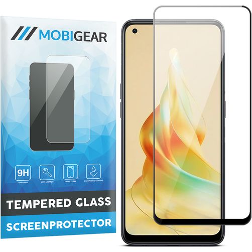 Mobigear Premium OPPO Reno 8T 4G Panzerglas Gehärtetes Glas Displayschutz - Hüllenfreundlich - Schwarz