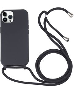 Mobigear Lanyard iPhone 16 Pro Silikon Handykette - Schwarz