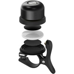 Mobigear Bell Universal-Fahrradklingel mit verstecktem AirTag-Aufbewahrungsfach - Schwarz
