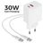 Mobiparts Wall Charger Dual USB / USB-C USB-C 1 Meter Power Delivery 30W 3A - Weiß