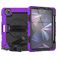 Mobigear SureGrip Xtreme iPad Air 11 Zoll (2024) Hülle Kunststoff,Silikon Backcover + Stifthalter + Schulterträger + Ständer - Lila