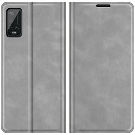 Mobigear Retro Slim Wiko Power U20 Hülle Klapphülle Geldbörse - Grau