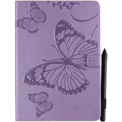 Mobigear Butterfly iPad 7 (2019) Hülle Klapphülle + Stifthalter - Lila