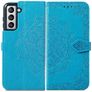 Mobigear Mandala Samsung Galaxy S21 FE Hülle Klapphülle Geldbörse - Blau