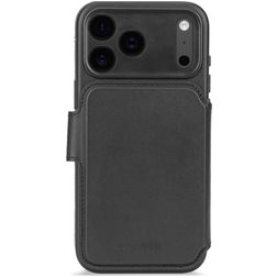 Decoded Detachable Wallet iPhone 17 Pro Max MagSafe Hülle Echtes Leder Abnehmbare 2in1 Klapphülle Geldbörse - Schwarz