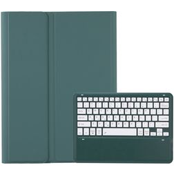 Mobigear Keys Samsung Galaxy Tab S10 Ultra Hülle QWERTY Bluetooth Tastatur Klapphülle + Stifthalter - Grün