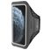 Mobiparts Comfort Fit Handyhalterung Joggen iPhone 11 Pro Max Sporthülle Neopren Sportarmband - Schwarz