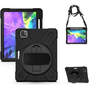 Mobigear SureGrip XGuard iPad Pro 11 Zoll (2022) Hülle Kunststoff,Silikon Backcover + Stifthalter + Schulterträger + Ständer - Schwarz