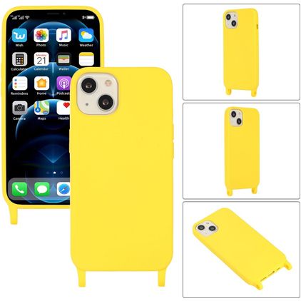 Mobigear Lanyard iPhone 14 Plus Silikon Handykette - Gelb