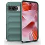 Mobigear Bumpy Google Pixel 9 Pro Hülle Flexibles TPU Backcover - Dunkelgrün