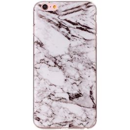 Mobigear Marble iPhone 6 Plus Hülle Flexibles TPU Backcover - Weiß