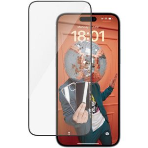 PanzerGlass Ultra-Wide Fit iPhone 15 Plus Gehärtetes Glas Displayschutz - Hüllenfreundlich - Schwarz