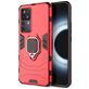 Mobigear Armor Ring Xiaomi 12T Hülle Hardcase Backcover Stoßfest mit Ringhalter - Rot
