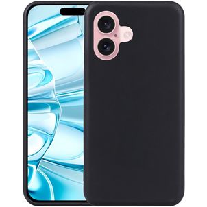Mobigear Basics iPhone 16 Hülle Flexibles TPU Backcover - Schwarz