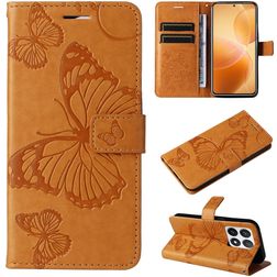 Mobigear Butterfly Xiaomi 14T Pro Hülle Klapphülle Geldbörse - Cognac