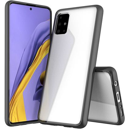 Mobigear Crystal Samsung Galaxy A51 Hardcase Backcover - Schwarz / Transparent