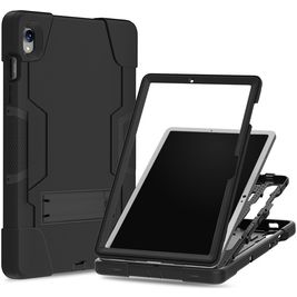 Xccess Survivor Essential Samsung Galaxy Tab S9 FE Plus Hülle Kunststoff,Silikon Backcover + Ständer - Schwarz