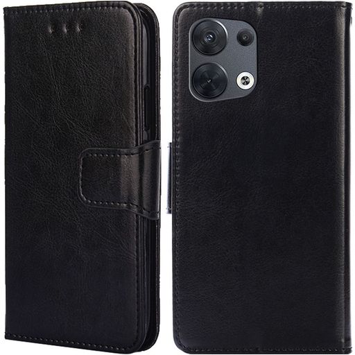 Mobigear Wallet OPPO Reno 8 5G Hülle Klapphülle Geldbörse - Schwarz