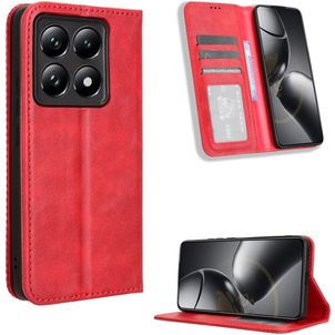 Mobigear Sensation Xiaomi 14T Hülle Klapphülle Geldbörse - Rot
