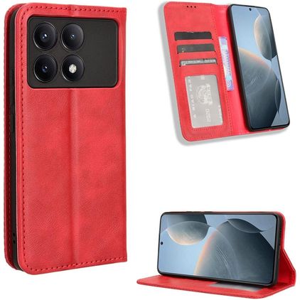Mobigear Sensation POCO X6 Pro Hülle Klapphülle Geldbörse - Rot