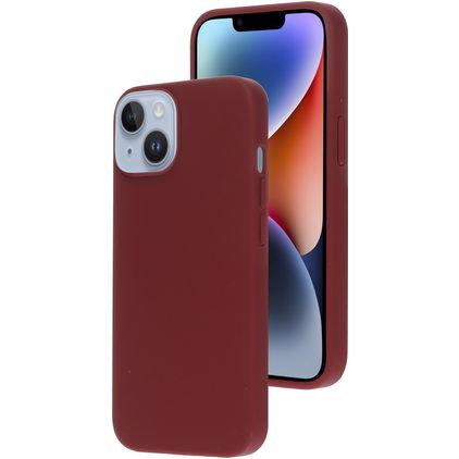 Mobiparts iPhone 14 Silikon Backcover - Plum Red