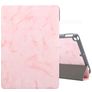 Mobigear Tri-Fold Marble iPad 8 (2020) Hülle Klapphülle + Stifthalter - Pink