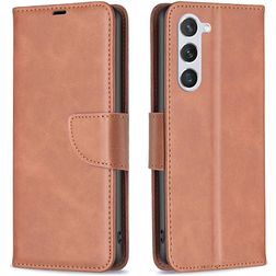 Mobigear Excellent Samsung Galaxy S25 Hülle Klapphülle Geldbörse - Braun