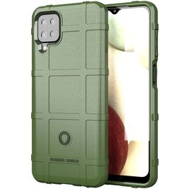 Mobigear Rugged Shield Samsung Galaxy M12 Hülle Flexibles TPU Backcover Stoßfest - Grün