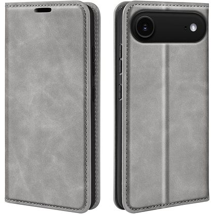 Mobigear Retro Slim iPhone Air Hülle Klapphülle Geldbörse - Grau
