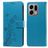 Mobigear Flowers OPPO Find X9 Hülle Klapphülle Geldbörse - Blau