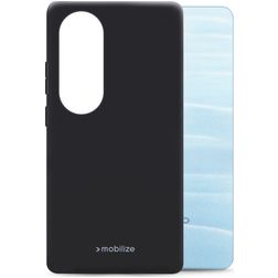 Mobilize Rubber Gelly OPPO A60 TPU (flexibel) Backcover - Schwarz