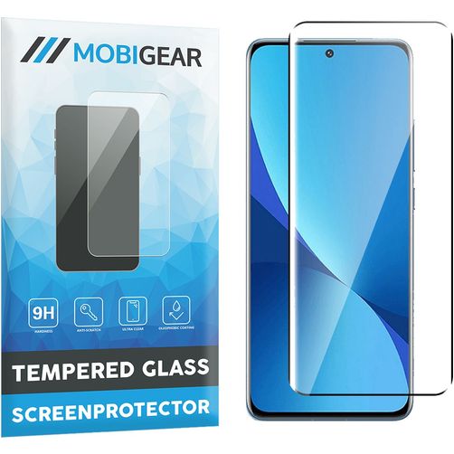 Mobigear Premium Xiaomi 12X Panzerglas Displayschutz - Hüllenfreundlich - Schwarz