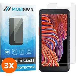 Mobigear Samsung Galaxy Xcover 5 Panzerglas Gehärtetes Glas Displayschutz - Hüllenfreundlich (3er Pack)