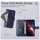 Mobigear Zipper iPhone 17 Pro Max Hülle Klapphülle Geldbörse - Blau