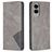 Mobigear Rhombus Slim Samsung Galaxy S25 Edge Hülle Klapphülle - Grau