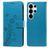 Mobigear Flowers Samsung Galaxy S26 Ultra Hülle Klapphülle Geldbörse - Blau