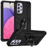 Mobigear Armor Ring Samsung Galaxy A33 Hülle Hardcase Backcover Stoßfest mit Ringhalter - Schwarz
