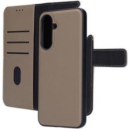 Mobiparts Samsung Galaxy A36 Hülle Echtes Leder Abnehmbare 2in1 Klapphülle Geldbörse - Taupe